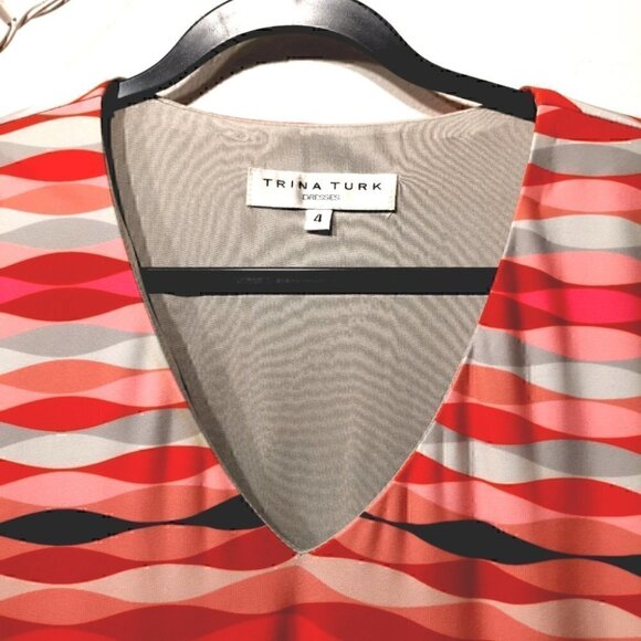 Trina Turk Women's 4 Colorful Soft Patterned Dress - Picture 3 of 10